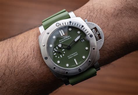 green panerai submersible|Panerai submersible models.